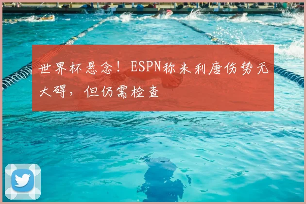世界杯悬念！ESPN称米利唐伤势无大碍，但仍需检查